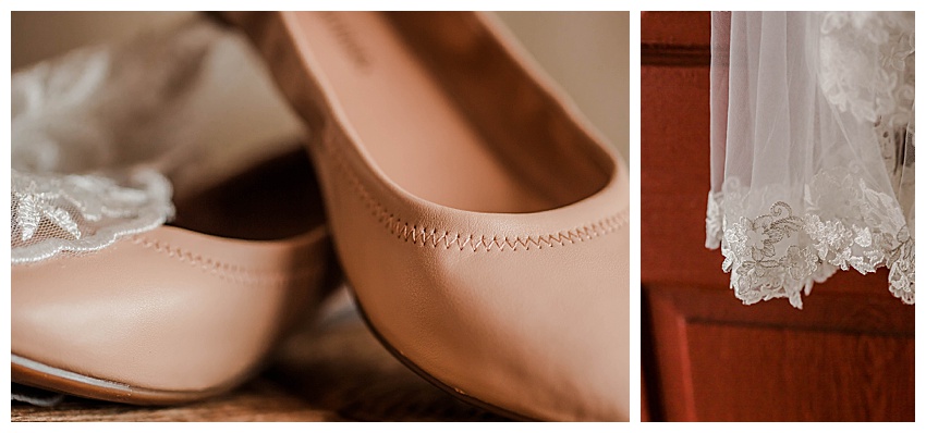 Bridal Shoes and Lace Detail