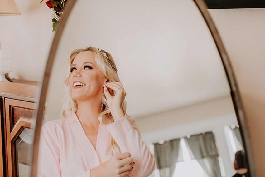 Excited Bride Before Ceremony