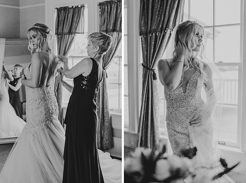 Virginia Wedding Black and White Mother Daughter Photography