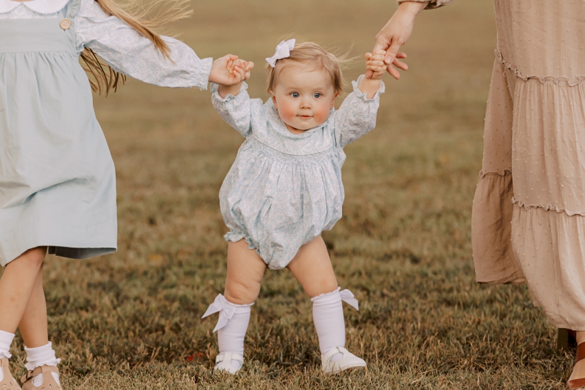 little girl in vintage outfit | Family Session in Smithfield, Virginia by Sharon Elizabeth Co