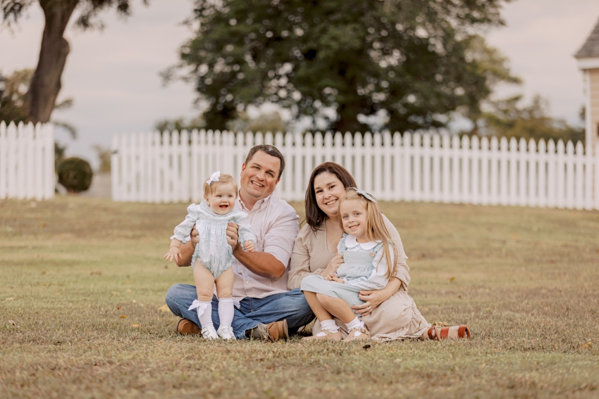 Family posing on grass | Family Session in Smithfield, Virginia by Sharon Elizabeth Co