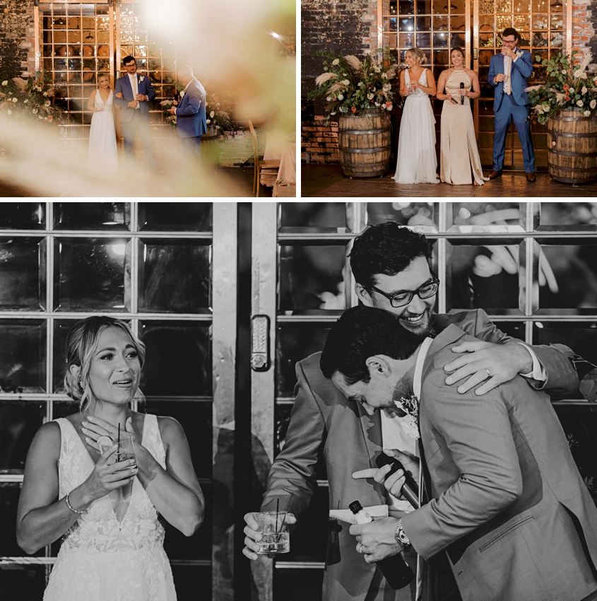toasts for bride and groom at smithfield winery by sharon elizabeth co