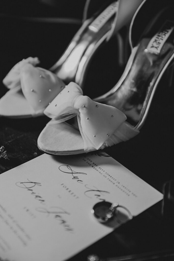 badgley mischka peral bow bridal shoes