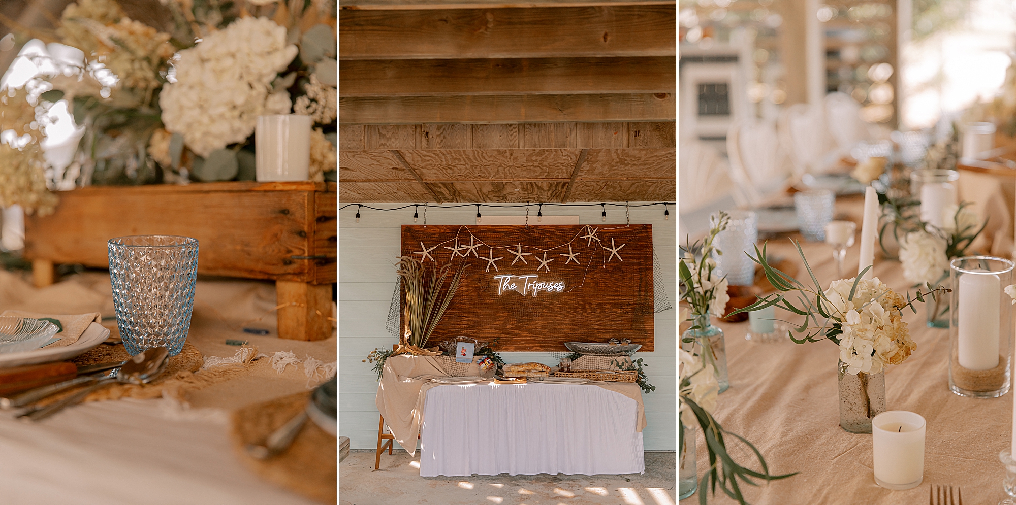 details for reception under the stairs of beach cottage 